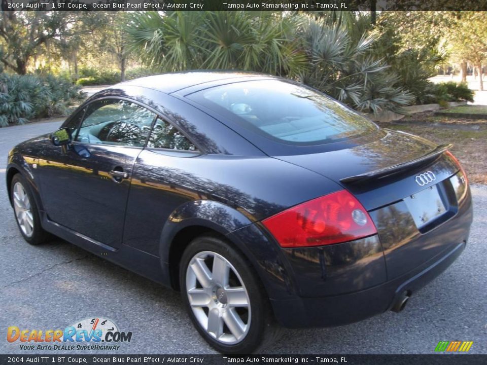 2004 Audi TT 1.8T Coupe Ocean Blue Pearl Effect / Aviator Grey Photo #11