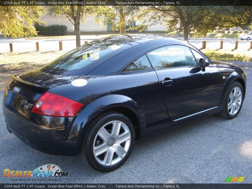 2004 Audi TT 1.8T Coupe Ocean Blue Pearl Effect / Aviator Grey Photo #12