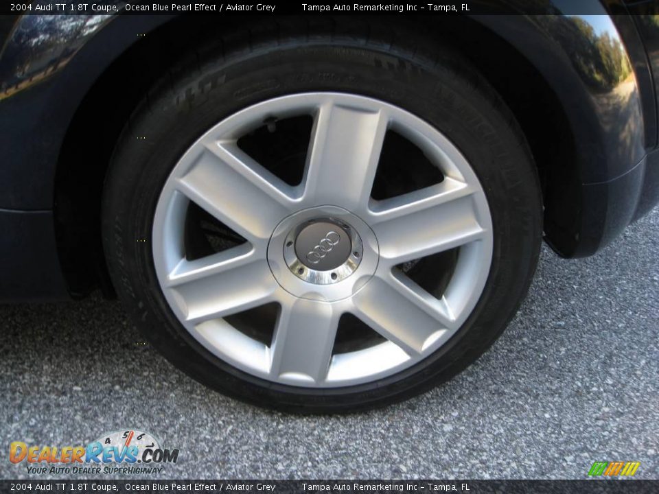 2004 Audi TT 1.8T Coupe Ocean Blue Pearl Effect / Aviator Grey Photo #14