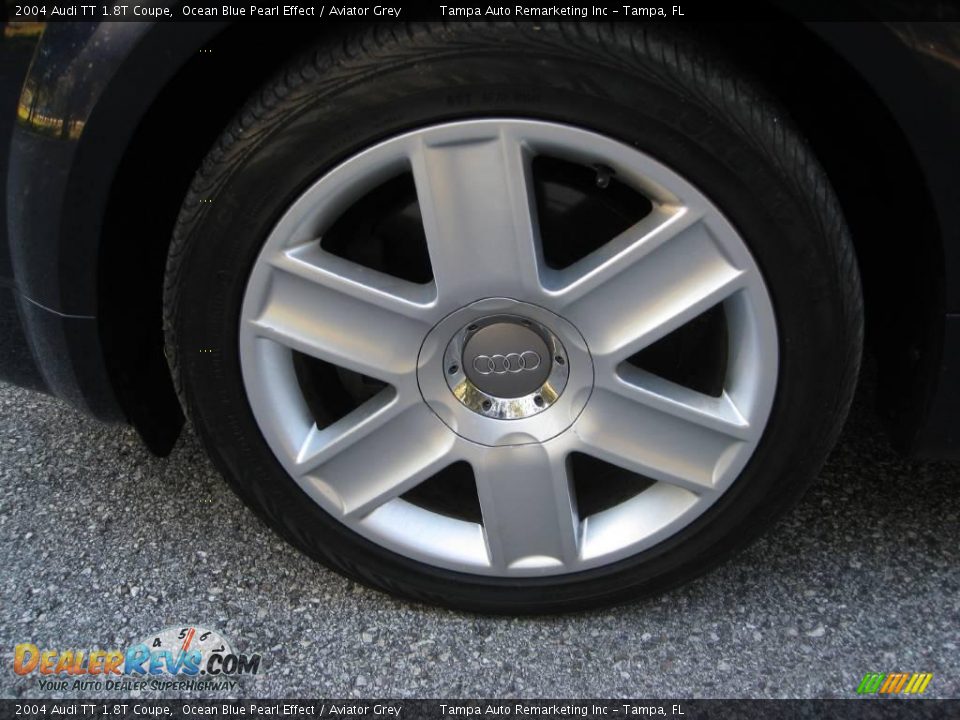 2004 Audi TT 1.8T Coupe Ocean Blue Pearl Effect / Aviator Grey Photo #15