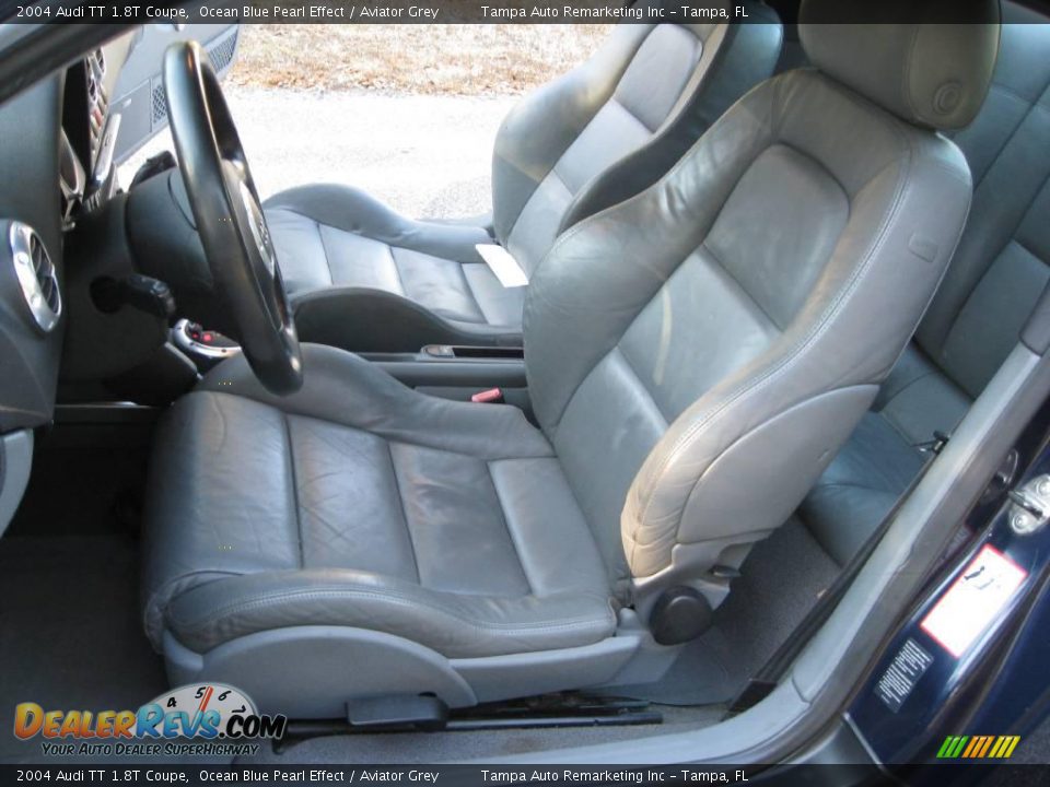2004 Audi TT 1.8T Coupe Ocean Blue Pearl Effect / Aviator Grey Photo #20