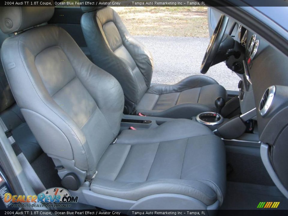 2004 Audi TT 1.8T Coupe Ocean Blue Pearl Effect / Aviator Grey Photo #21