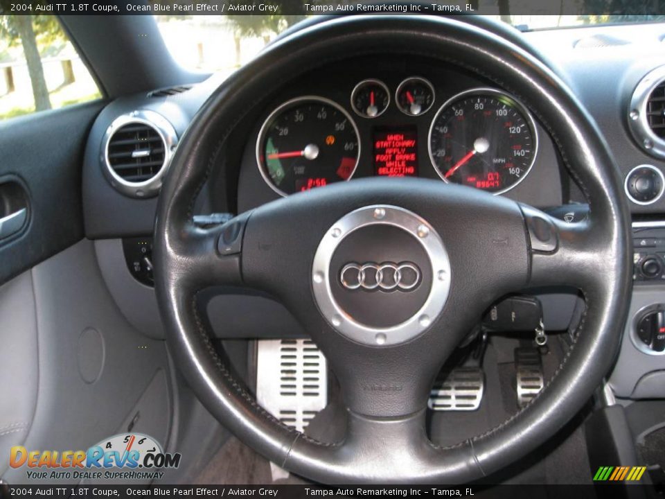 2004 Audi TT 1.8T Coupe Ocean Blue Pearl Effect / Aviator Grey Photo #24