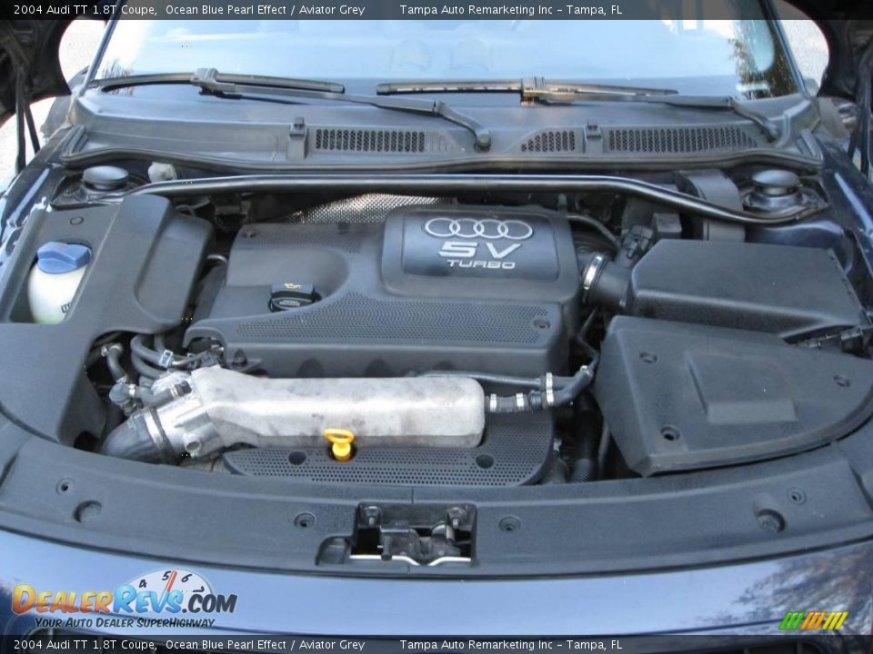 2004 Audi TT 1.8T Coupe Ocean Blue Pearl Effect / Aviator Grey Photo #29