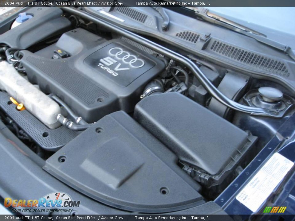 2004 Audi TT 1.8T Coupe Ocean Blue Pearl Effect / Aviator Grey Photo #30