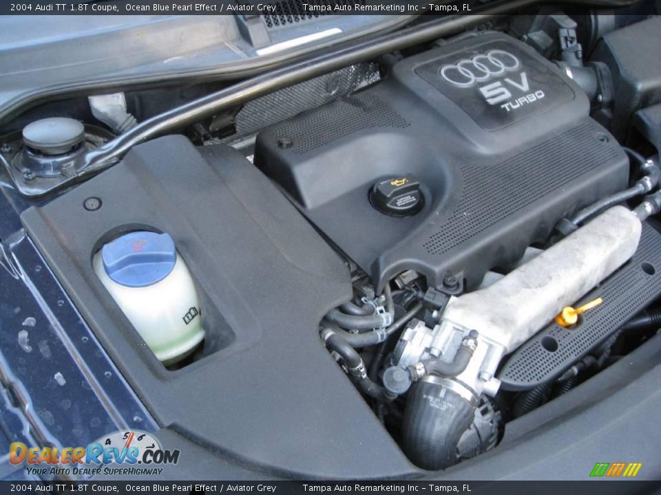 2004 Audi TT 1.8T Coupe Ocean Blue Pearl Effect / Aviator Grey Photo #31