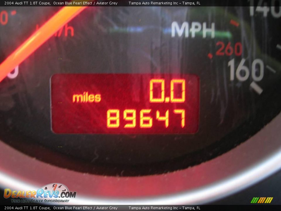 2004 Audi TT 1.8T Coupe Ocean Blue Pearl Effect / Aviator Grey Photo #32