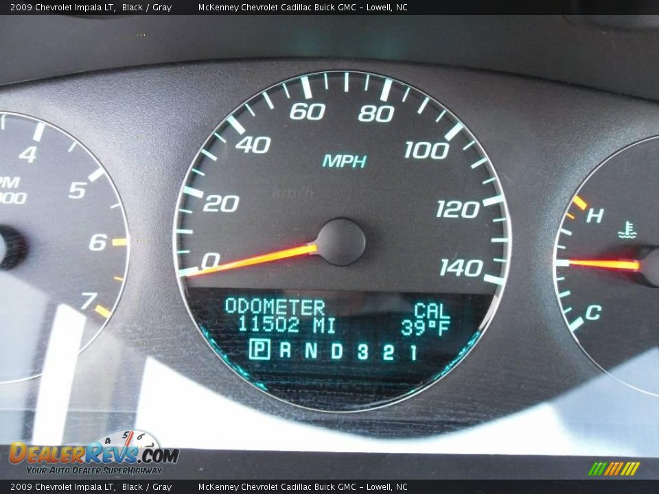 2009 Chevrolet Impala LT Black / Gray Photo #25