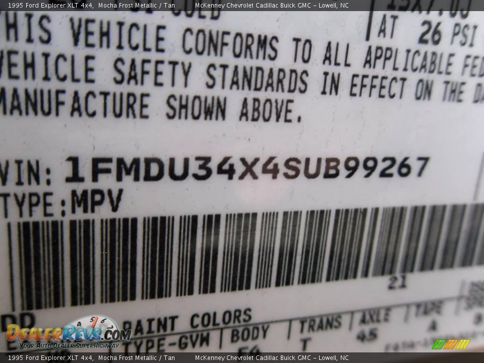 1995 Ford Explorer XLT 4x4 Mocha Frost Metallic / Tan Photo #10