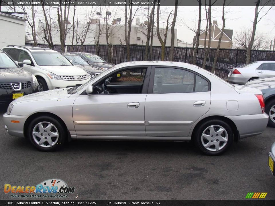 2006 Hyundai Elantra GLS Sedan Sterling Silver / Gray Photo #7