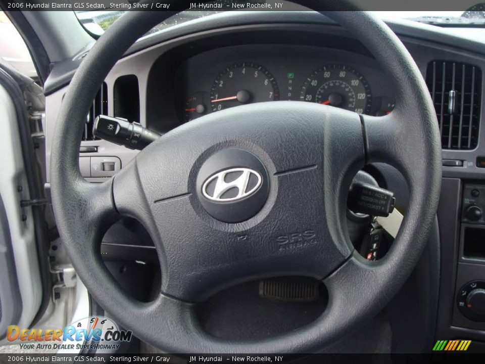 2006 Hyundai Elantra GLS Sedan Sterling Silver / Gray Photo #19