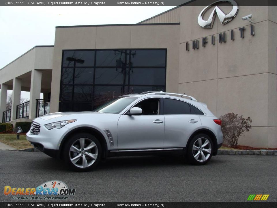 2009 Infiniti FX 50 AWD Liquid Platinum Metallic / Graphite Photo #3