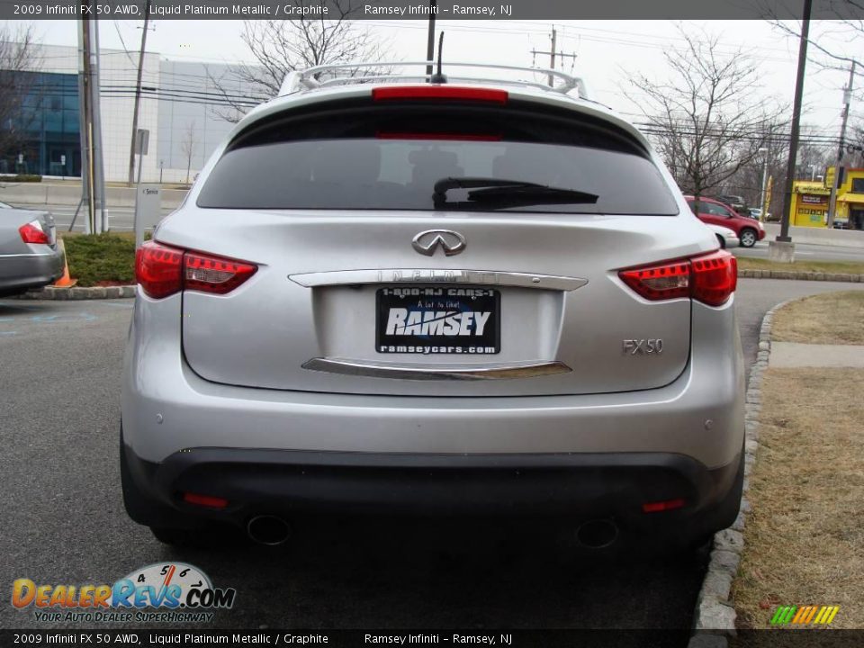 2009 Infiniti FX 50 AWD Liquid Platinum Metallic / Graphite Photo #6