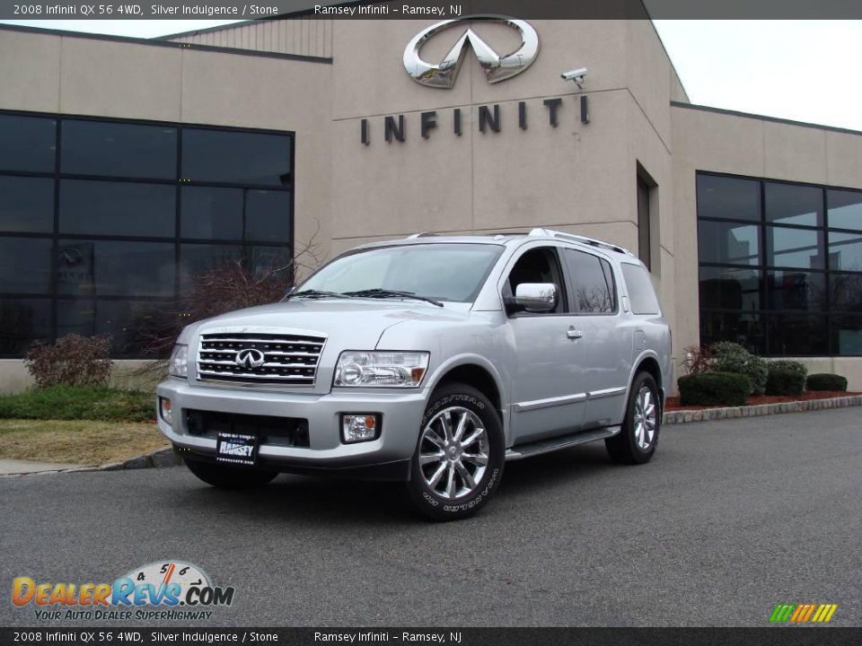 2008 Infiniti QX 56 4WD Silver Indulgence / Stone Photo #1