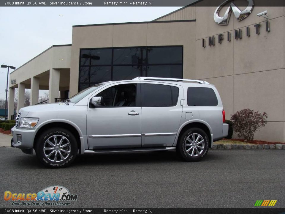 2008 Infiniti QX 56 4WD Silver Indulgence / Stone Photo #3