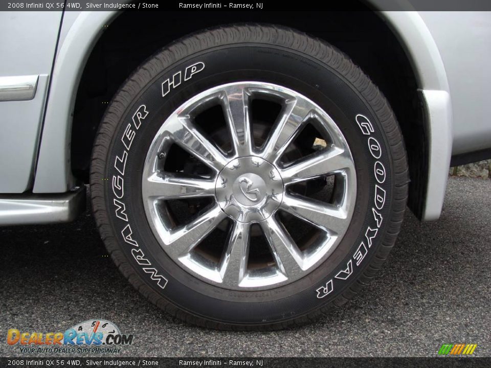2008 Infiniti QX 56 4WD Silver Indulgence / Stone Photo #4