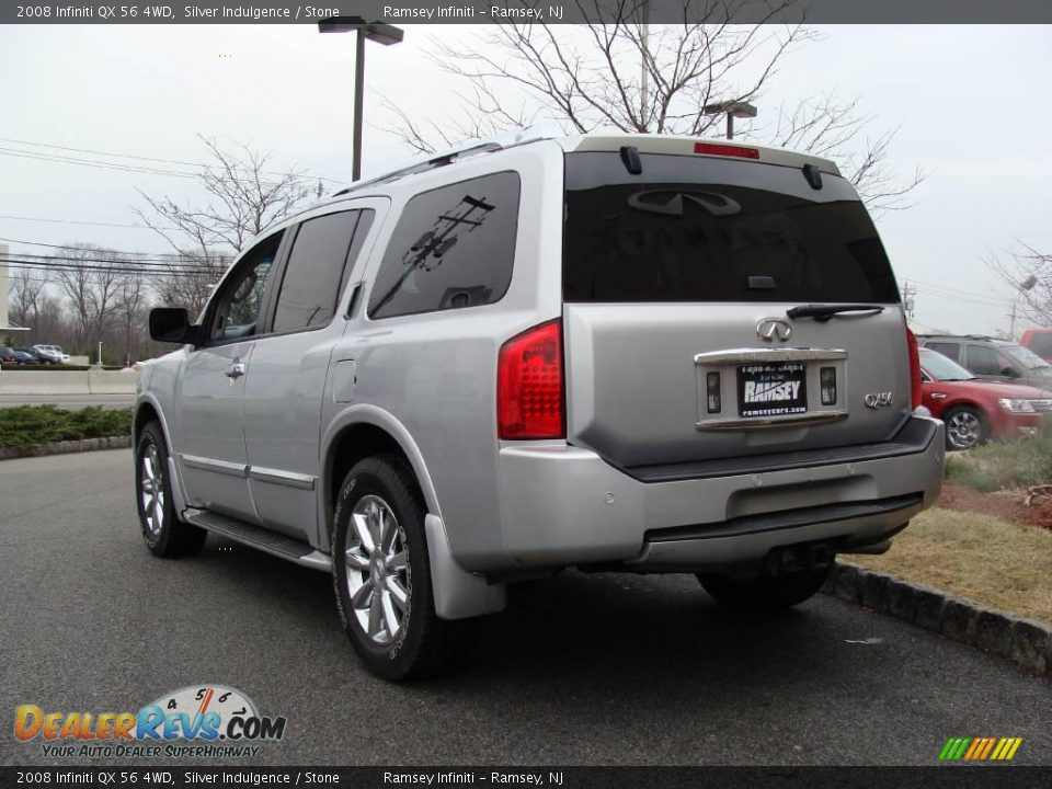 2008 Infiniti QX 56 4WD Silver Indulgence / Stone Photo #5