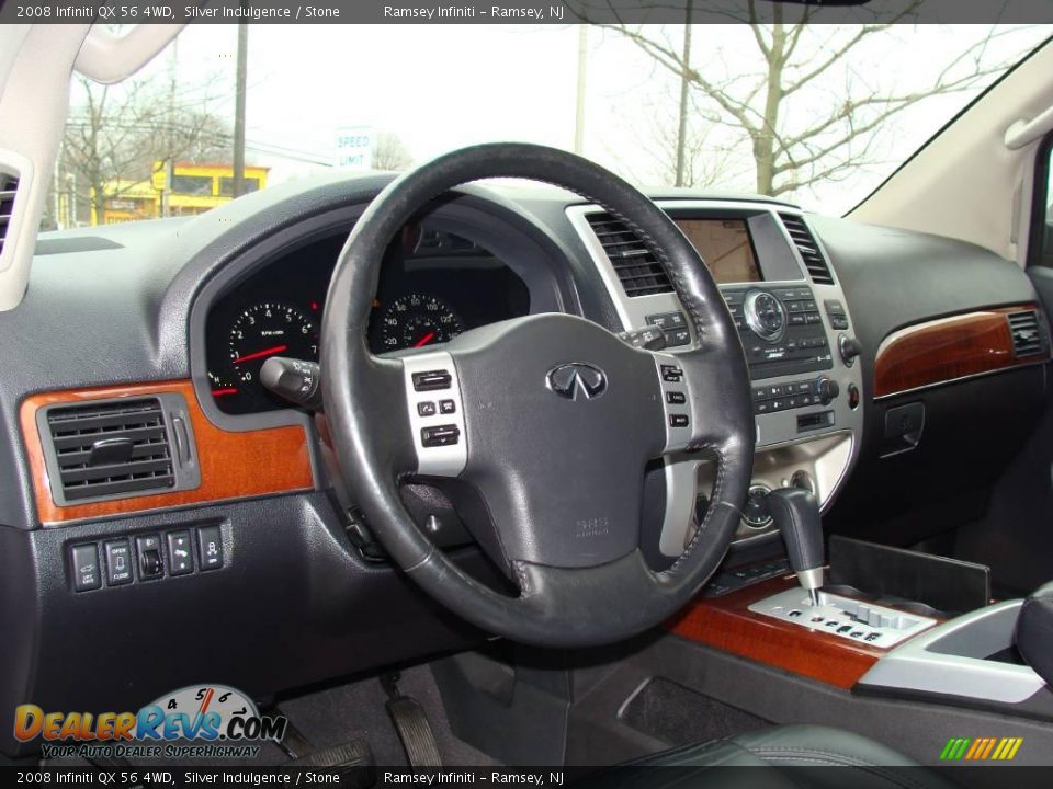 2008 Infiniti QX 56 4WD Silver Indulgence / Stone Photo #11