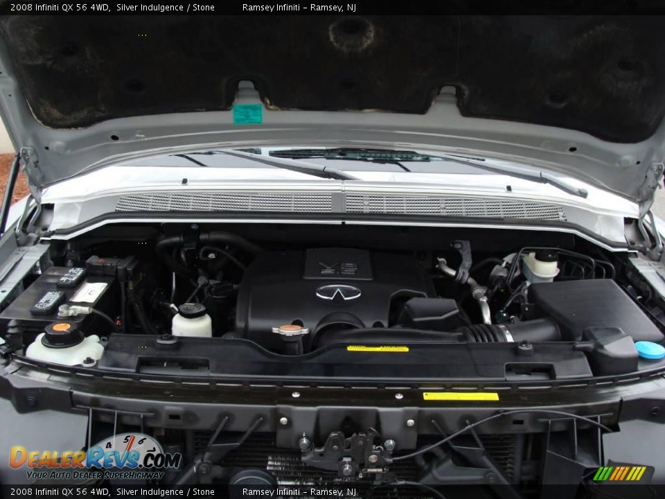 2008 Infiniti QX 56 4WD Silver Indulgence / Stone Photo #14
