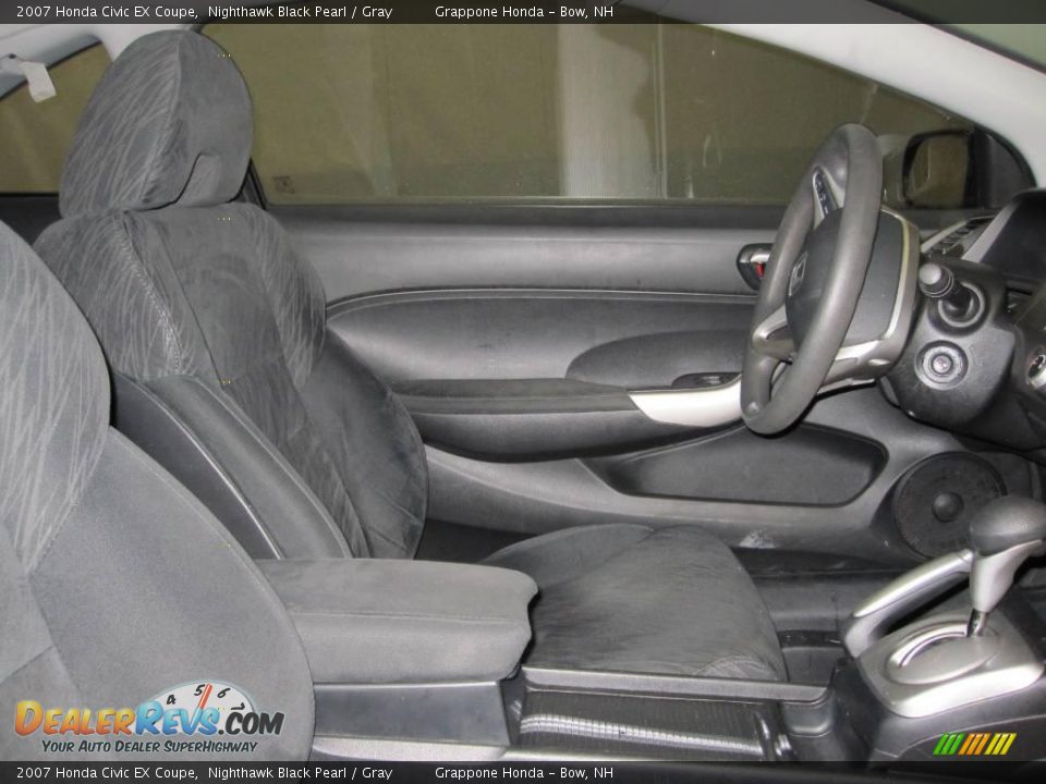 2007 Honda Civic EX Coupe Nighthawk Black Pearl / Gray Photo #8