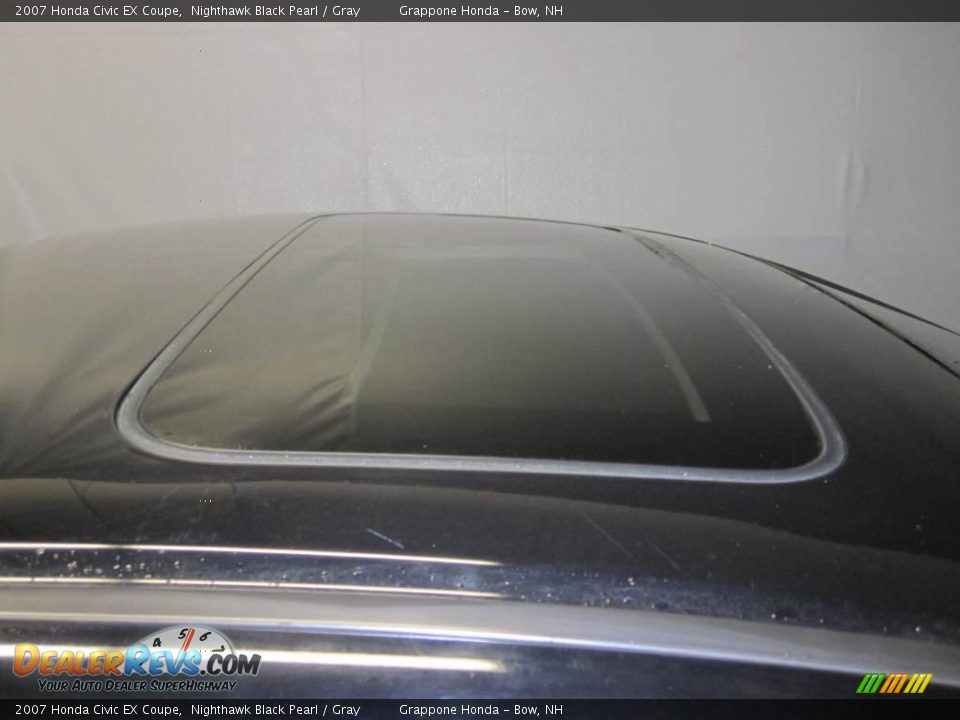 2007 Honda Civic EX Coupe Nighthawk Black Pearl / Gray Photo #9