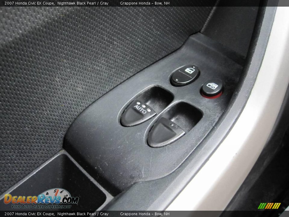 2007 Honda Civic EX Coupe Nighthawk Black Pearl / Gray Photo #10