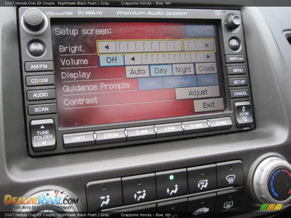 2007 Honda Civic EX Coupe Nighthawk Black Pearl / Gray Photo #11