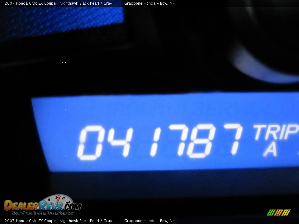 2007 Honda Civic EX Coupe Nighthawk Black Pearl / Gray Photo #13