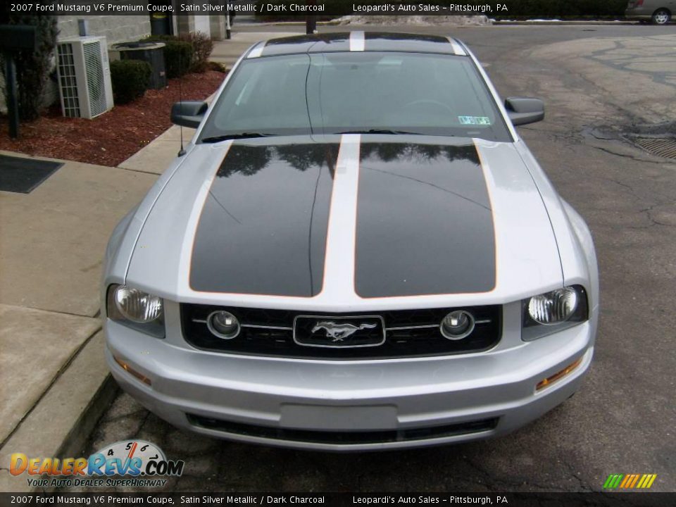 2007 Ford Mustang V6 Premium Coupe Satin Silver Metallic / Dark Charcoal Photo #7