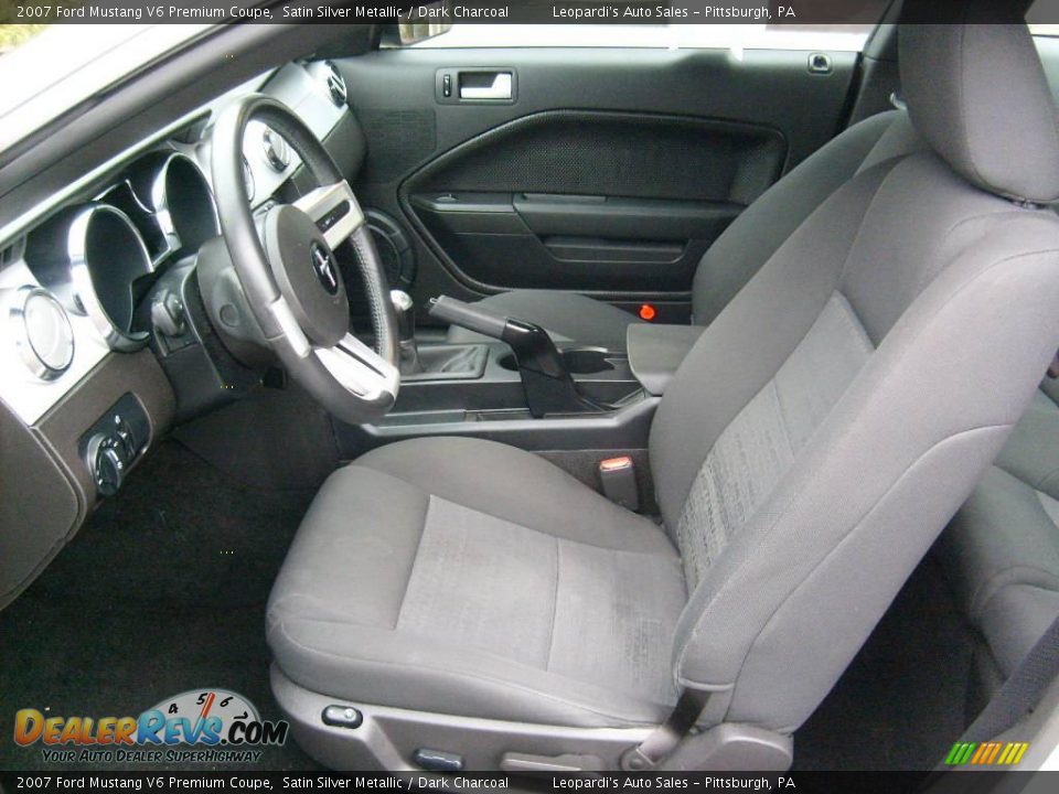2007 Ford Mustang V6 Premium Coupe Satin Silver Metallic / Dark Charcoal Photo #9
