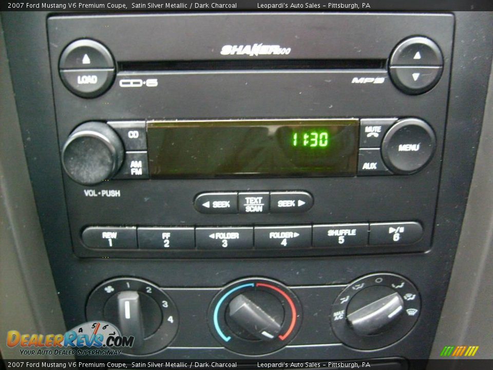 2007 Ford Mustang V6 Premium Coupe Satin Silver Metallic / Dark Charcoal Photo #14