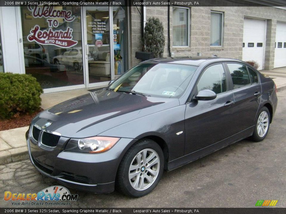 2006 BMW 3 Series 325i Sedan Sparkling Graphite Metallic / Black Photo #1