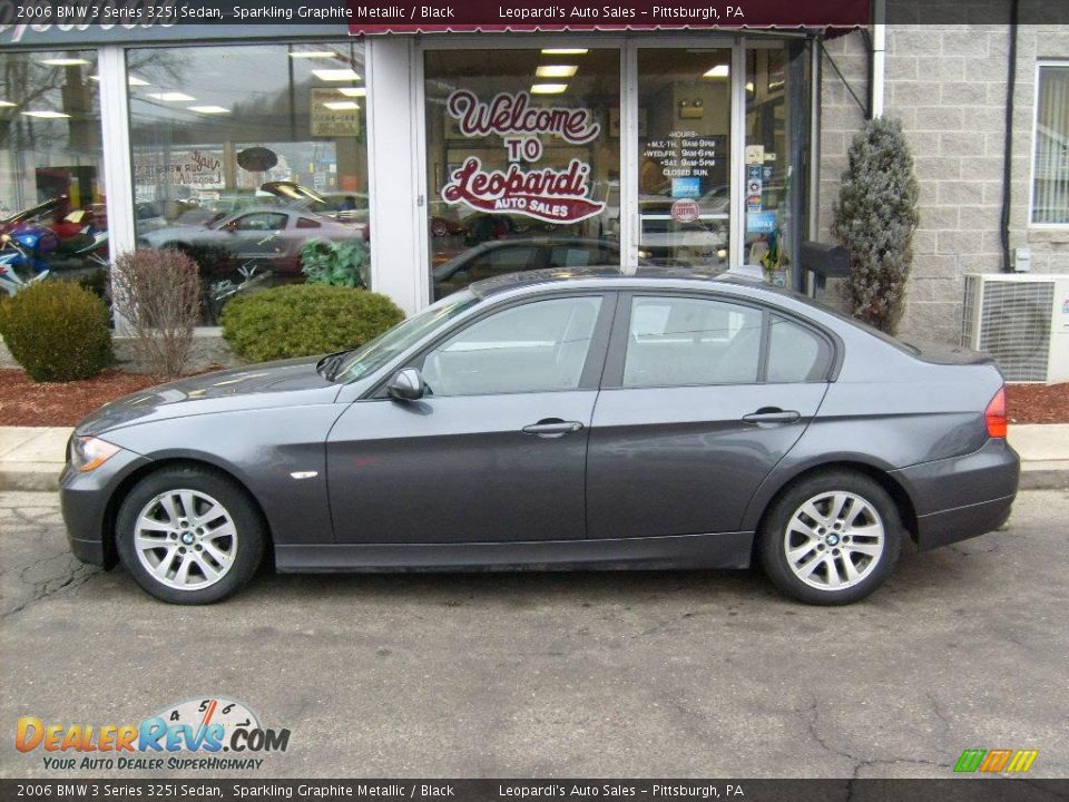 2006 BMW 3 Series 325i Sedan Sparkling Graphite Metallic / Black Photo #2