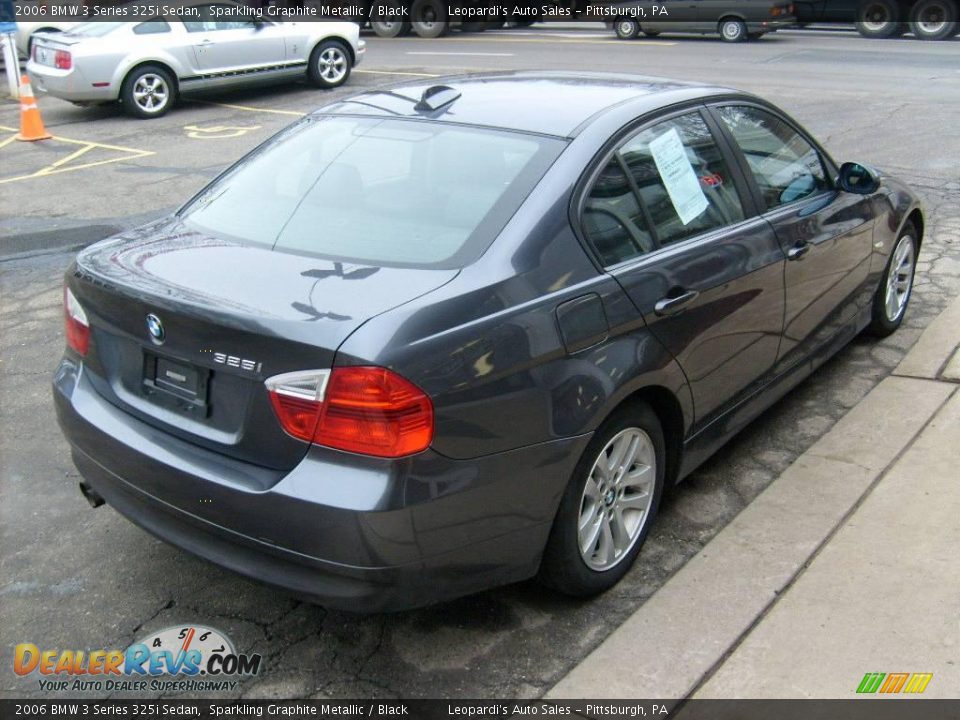 2006 BMW 3 Series 325i Sedan Sparkling Graphite Metallic / Black Photo #5