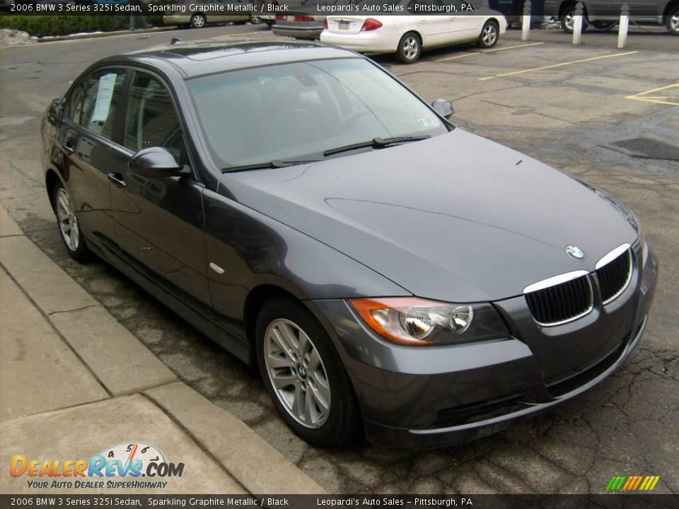 2006 BMW 3 Series 325i Sedan Sparkling Graphite Metallic / Black Photo #6