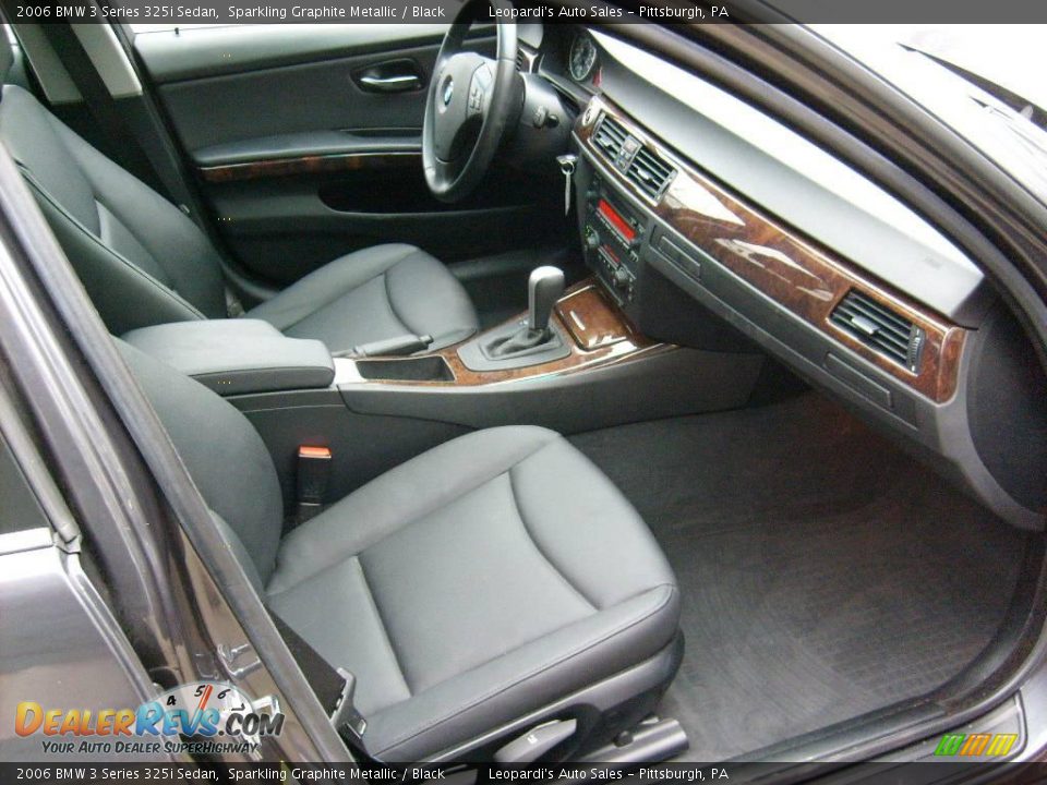 2006 BMW 3 Series 325i Sedan Sparkling Graphite Metallic / Black Photo #11