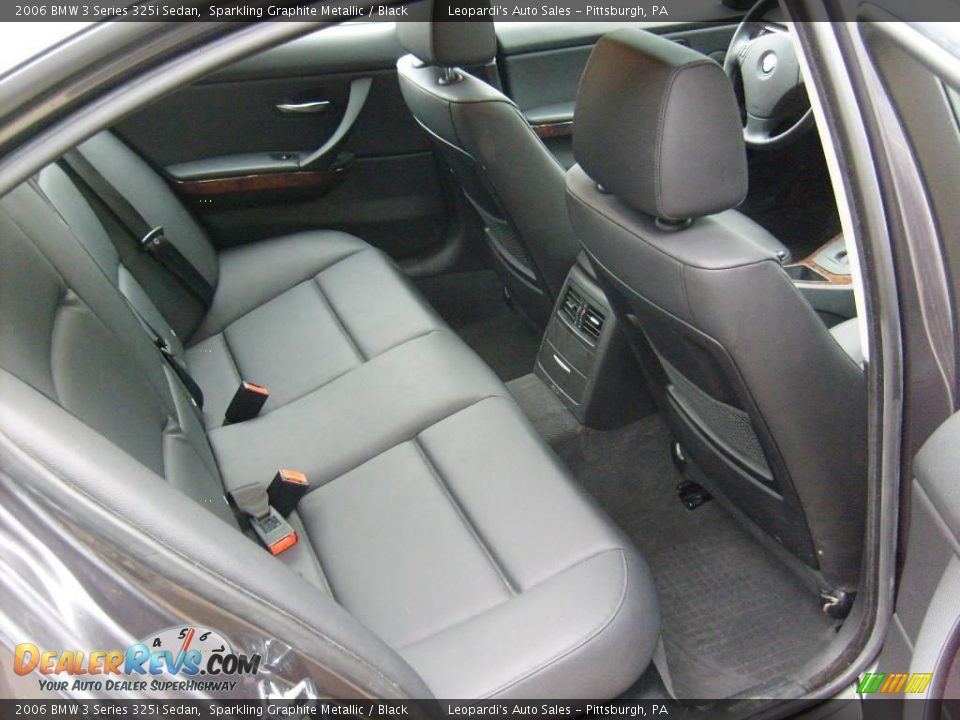 2006 BMW 3 Series 325i Sedan Sparkling Graphite Metallic / Black Photo #12
