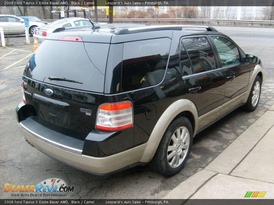 2008 Ford Taurus X Eddie Bauer AWD Black / Camel Photo #5