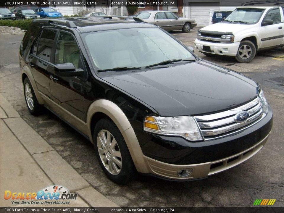 2008 Ford Taurus X Eddie Bauer AWD Black / Camel Photo #6
