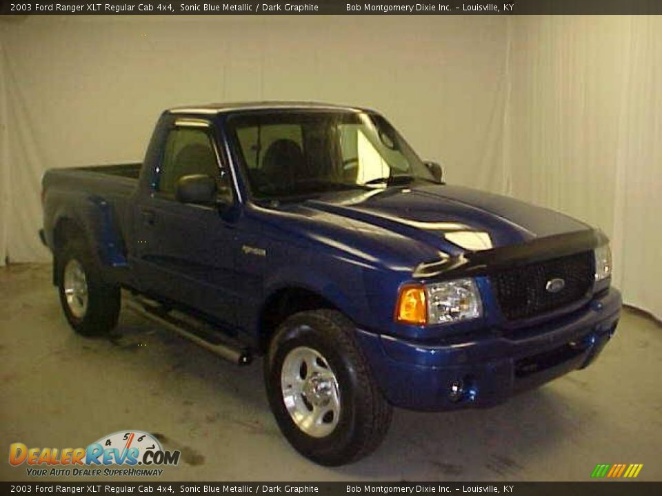 2003 Ford Ranger XLT Regular Cab 4x4 Sonic Blue Metallic / Dark Graphite Photo #1