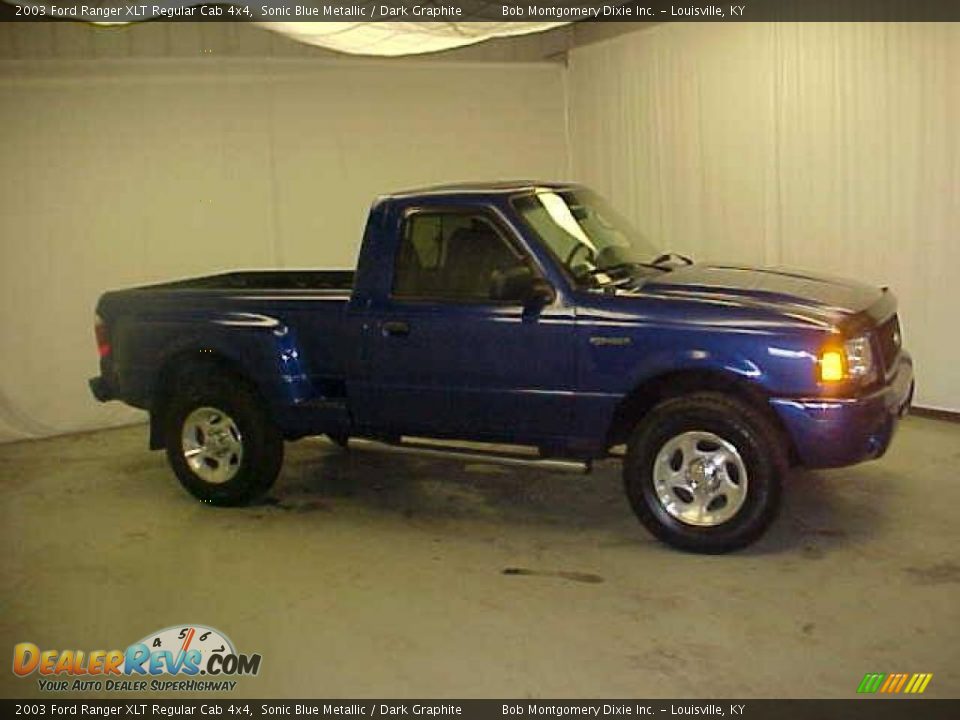 2003 Ford Ranger XLT Regular Cab 4x4 Sonic Blue Metallic / Dark Graphite Photo #3