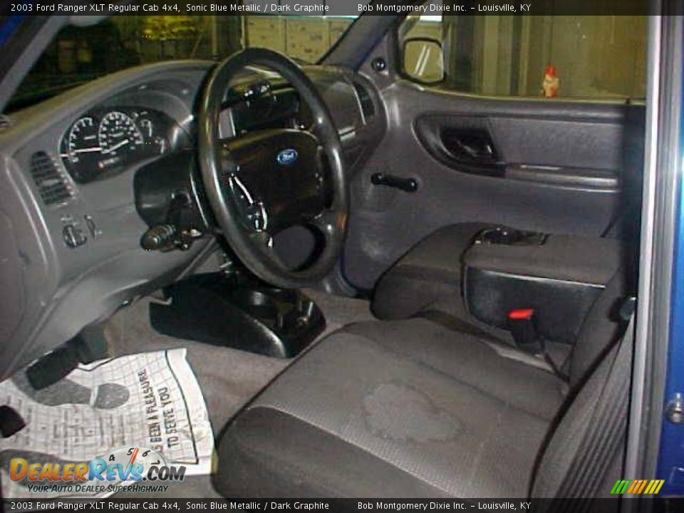 2003 Ford Ranger XLT Regular Cab 4x4 Sonic Blue Metallic / Dark Graphite Photo #9