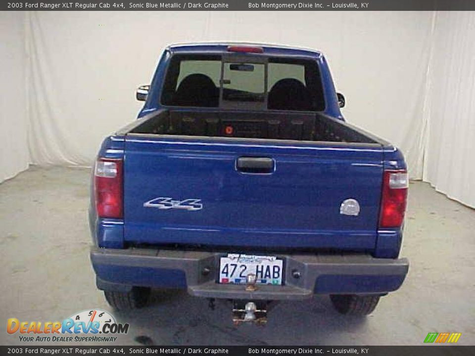 2003 Ford Ranger XLT Regular Cab 4x4 Sonic Blue Metallic / Dark Graphite Photo #17