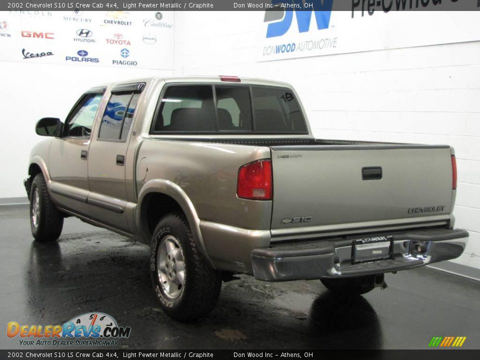 2002 Chevrolet S10 LS Crew Cab 4x4 Light Pewter Metallic / Graphite Photo #3