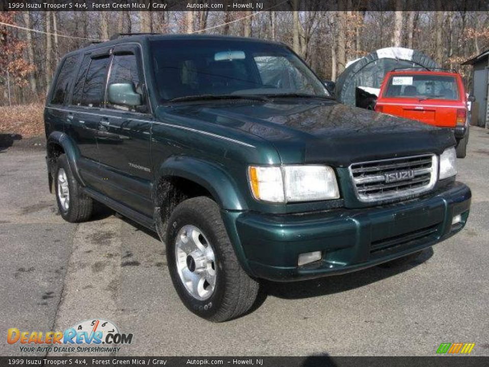 1999 Isuzu Trooper S 4x4 Forest Green Mica / Gray Photo #3