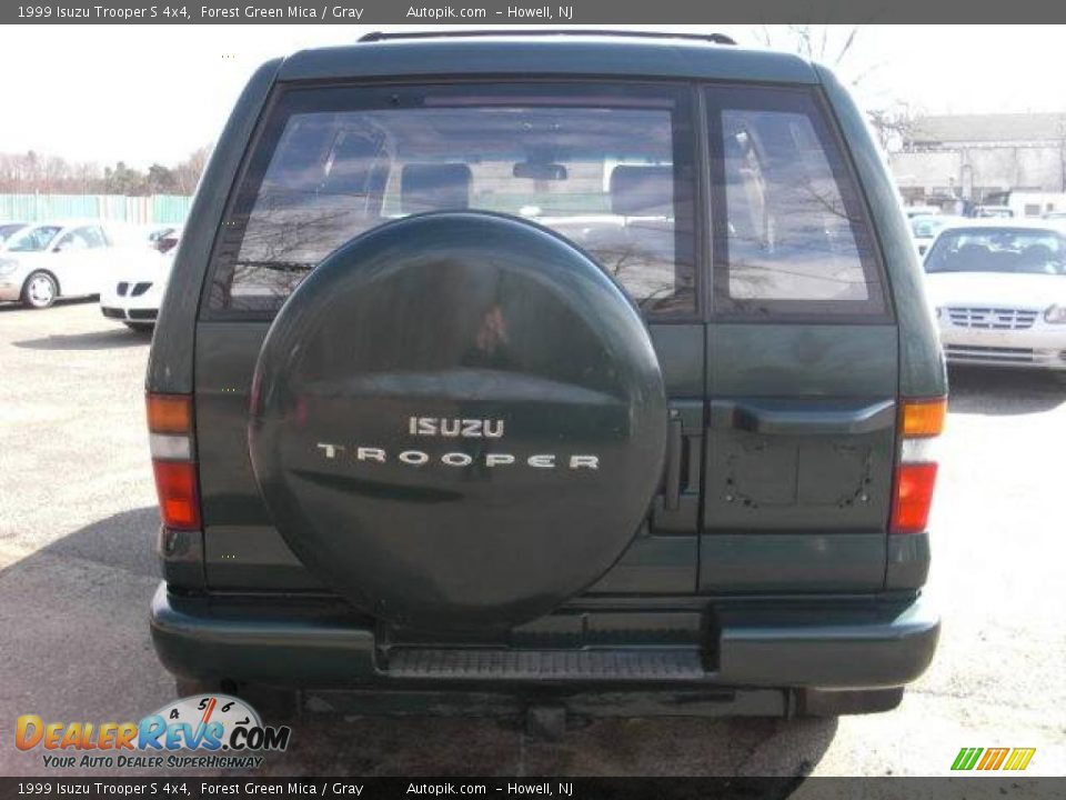 1999 Isuzu Trooper S 4x4 Forest Green Mica / Gray Photo #6