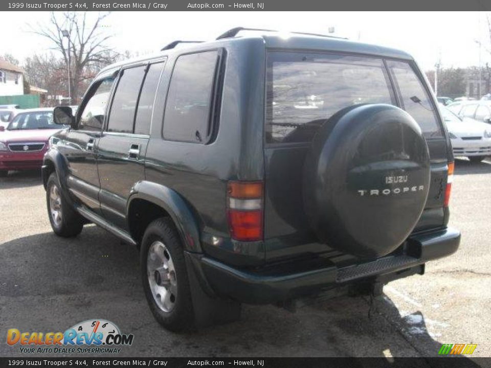 1999 Isuzu Trooper S 4x4 Forest Green Mica / Gray Photo #7