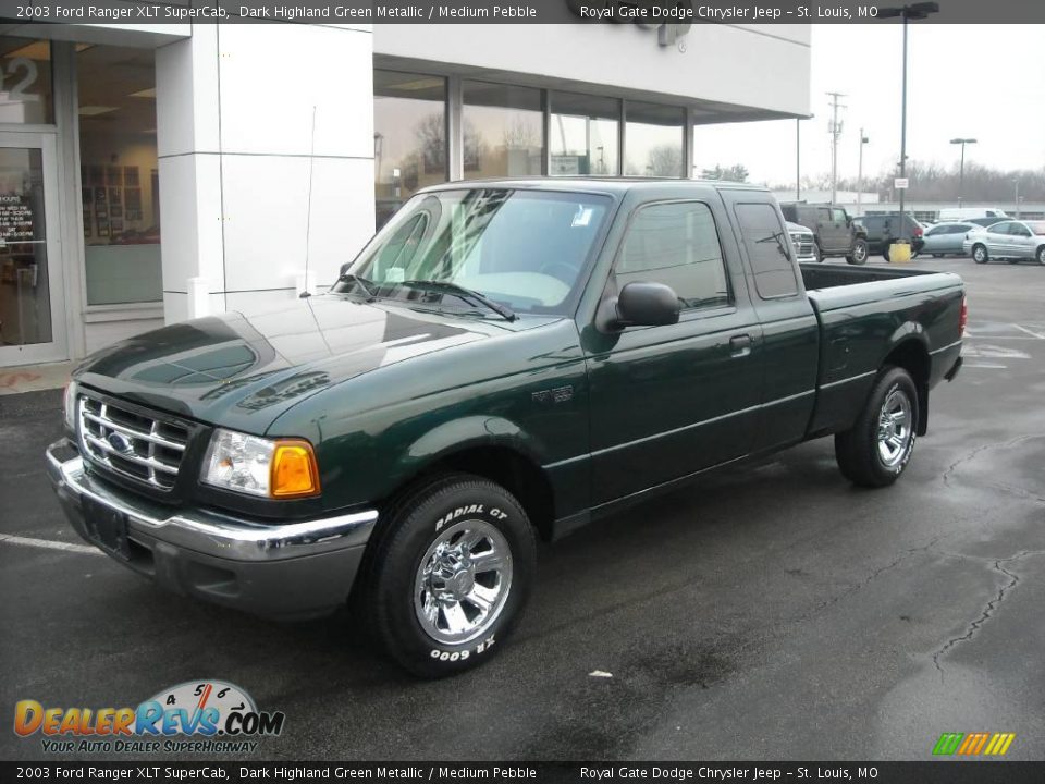2003 Ford Ranger XLT SuperCab Dark Highland Green Metallic / Medium Pebble Photo #1