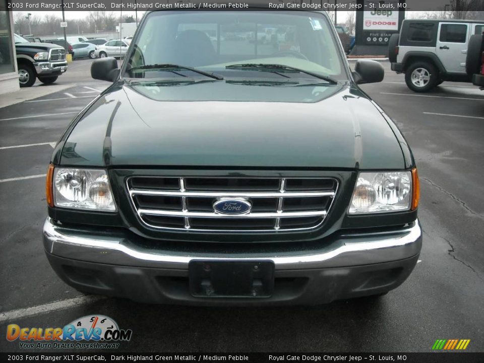 2003 Ford Ranger XLT SuperCab Dark Highland Green Metallic / Medium Pebble Photo #2