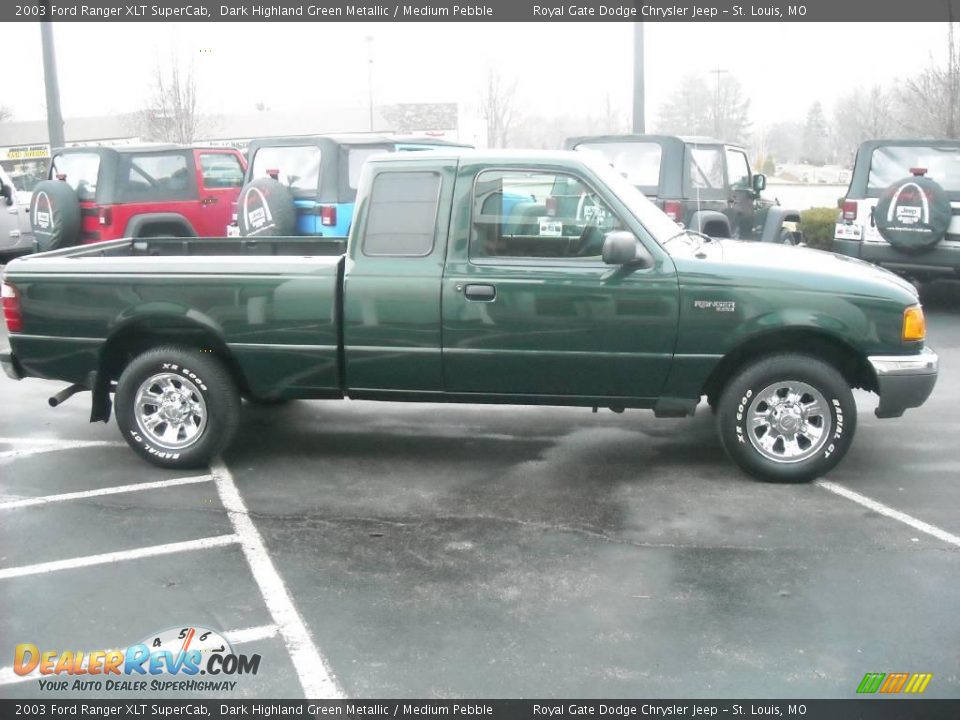 2003 Ford Ranger XLT SuperCab Dark Highland Green Metallic / Medium Pebble Photo #4